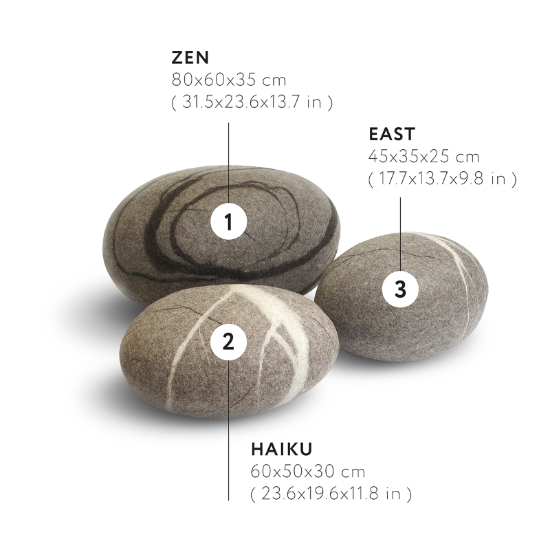 Камни - Пуфы KATSU Набор ZENSET из 3-х штук Камни - Пуфы KATSU Набор ZENSET из 3-х штук в Грозном