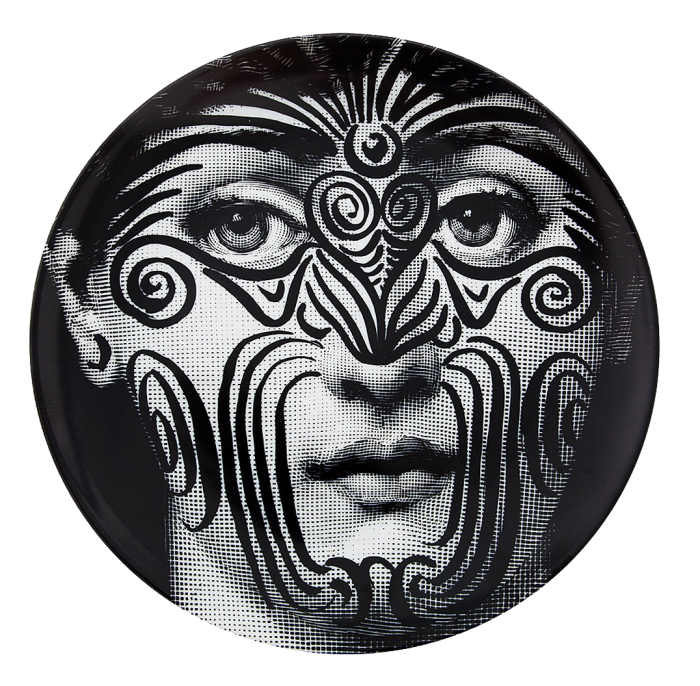 Декоративная тарелка Fornasetti 009 Черный Декоративная тарелка Fornasetti 009 Черный в Грозном | Loft Concept