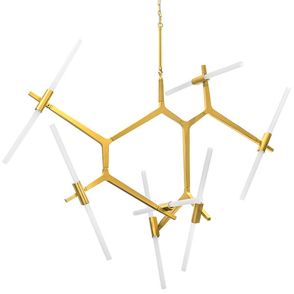 Люстра Agnes Chandelier Gold 14 Белый Золотой Люстра Agnes Chandelier Gold 14 Белый Золотой в Грозном | Loft Concept