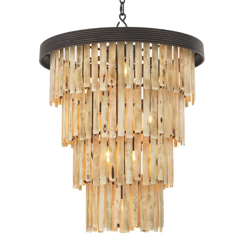 Люстра Eichholtz Chandelier Arizona L Темная бронза Бежевый Люстра Eichholtz Chandelier Arizona L Темная бронза Бежевый в Грозном | Loft Concept