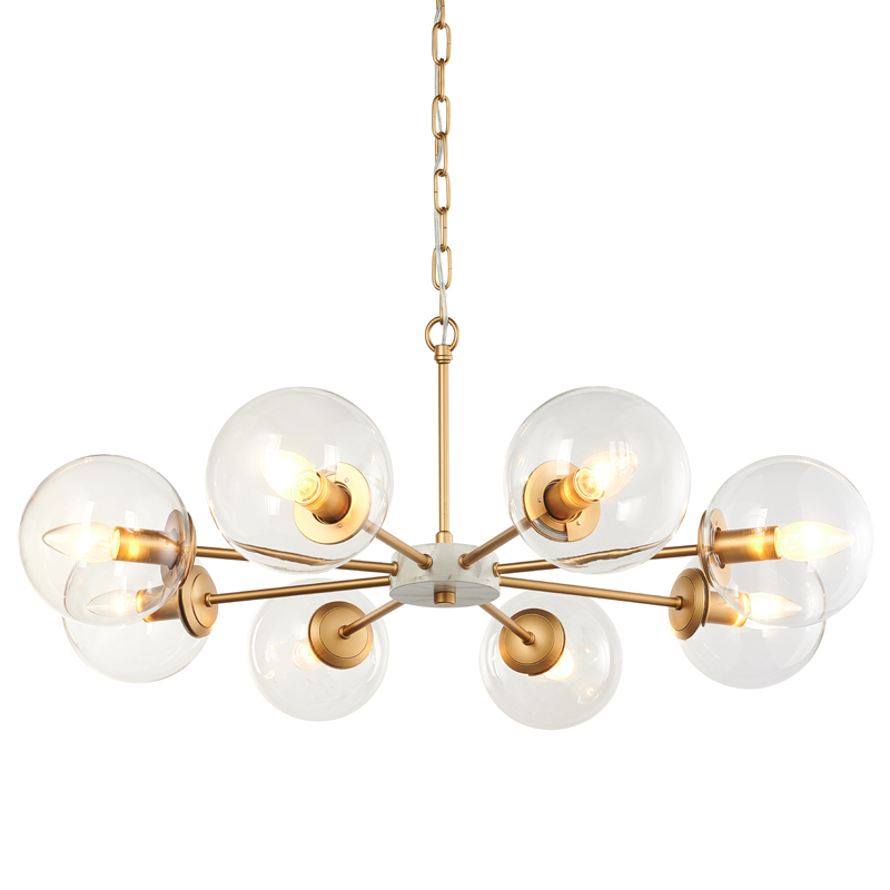 Люстра Monique Chandelier 78 Золотой Белый Прозрачный Люстра Monique Chandelier 78 Золотой Белый Прозрачный в Грозном | Loft Concept