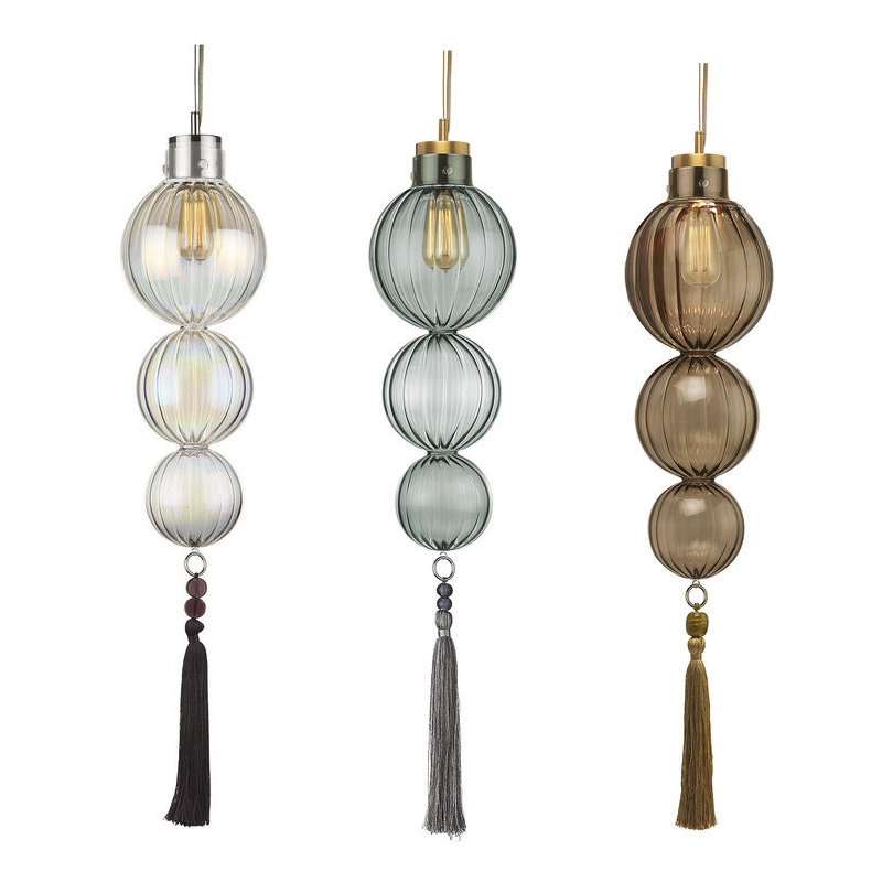 Подвесной светильник Heathfield Lighting - Medina Pendant Хром Латунь Прозрачный Коричневый Голубой Подвесной светильник Heathfield Lighting - Medina Pendant Хром Латунь Прозрачный Коричневый Голубой в Грозном | Loft Concept