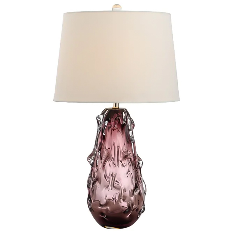 Настольная лампа с абажуром Bellamy Molten Glass Table Lamp Розовое стекло Розовый Белый Прозрачное Стекло Настольная лампа с абажуром Bellamy Molten Glass Table Lamp Розовое стекло Розовый Белый Прозрачное Стекло в Грозном | Loft Concept