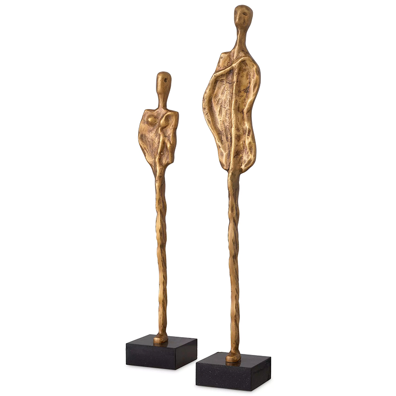 Комплект декоративных статуэток Eichholtz Object Dual Set of 2 Черный Латунь Комплект декоративных статуэток Eichholtz Object Dual Set of 2 Черный Латунь в Грозном | Loft Concept