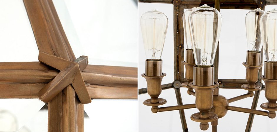 Люстра Lantern Owen Brass L - Loft-Concept в Грозном