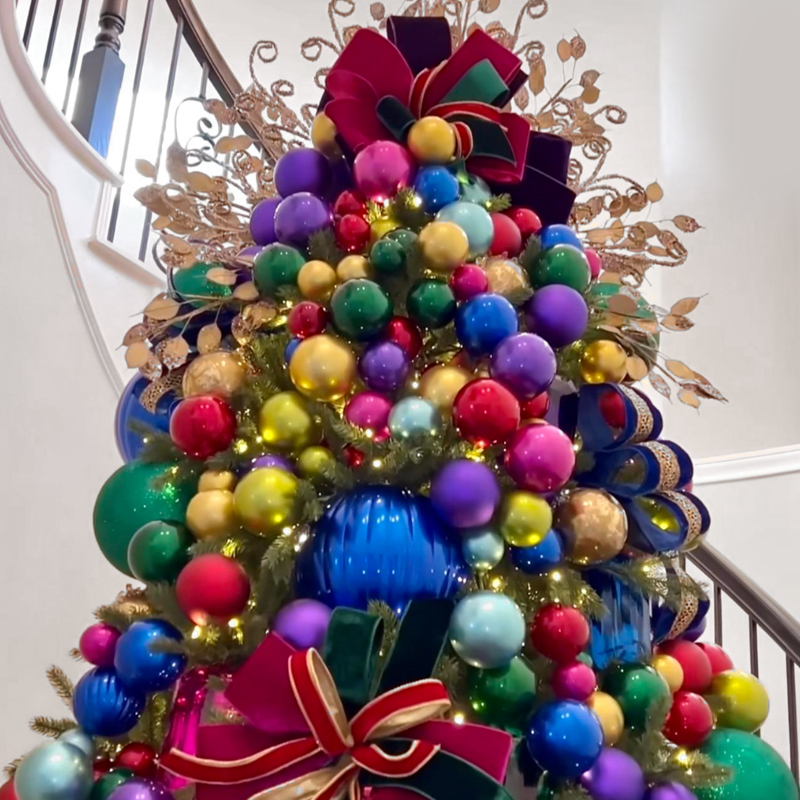 Дизайнерская Елка с Разноцветными шарами Christmas tree colorful balls Мульти в Грозном | Loft Concept 