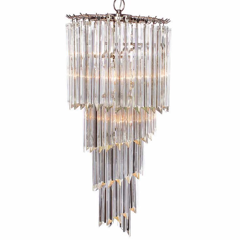 Люстра Odeon Chandelier Helix Clear 42 Хром Прозрачное Стекло Люстра Odeon Chandelier Helix Clear 42 Хром Прозрачное Стекло в Грозном | Loft Concept
