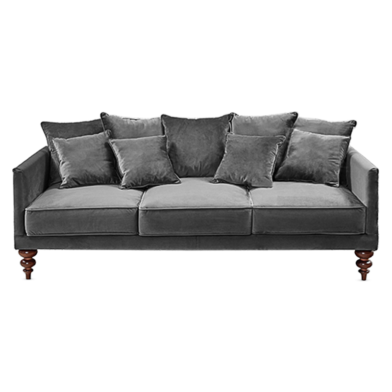 Диван Graceful Details Sofa Gray Коричневый Серый Диван Graceful Details Sofa Gray Коричневый Серый в Грозном | Loft Concept