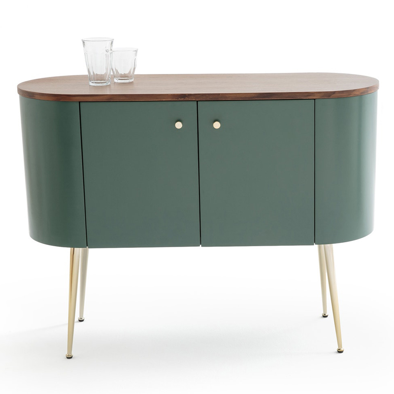 Комод округлой формы Torborg Chest of drawers Орех Изумрудный Золотой Комод округлой формы Torborg Chest of drawers Орех Изумрудный Золотой в Грозном | Loft Concept