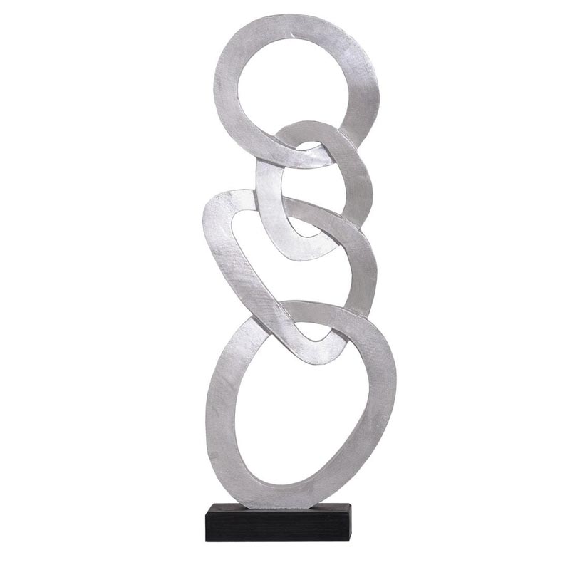 Статуэтка Anillos Statuette silver II Серебряный Черный Статуэтка Anillos Statuette silver II Серебряный Черный в Грозном | Loft Concept