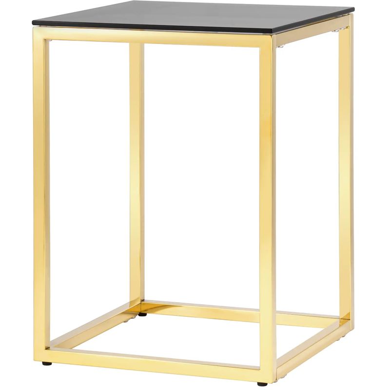 Стол приставной Cassiani Collection Gold Золотой Стекло Смок Стол приставной Cassiani Collection Gold Золотой Стекло Смок в Грозном | Loft Concept