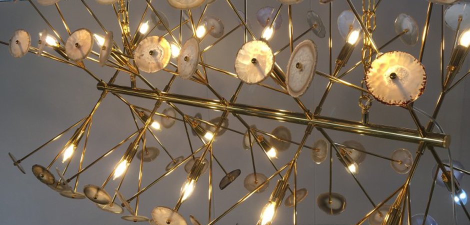 Люстра Burst Chandelier Natural Agate Line Люстра Burst Chandelier Natural Agate Line - Loft-Concept в Грозном