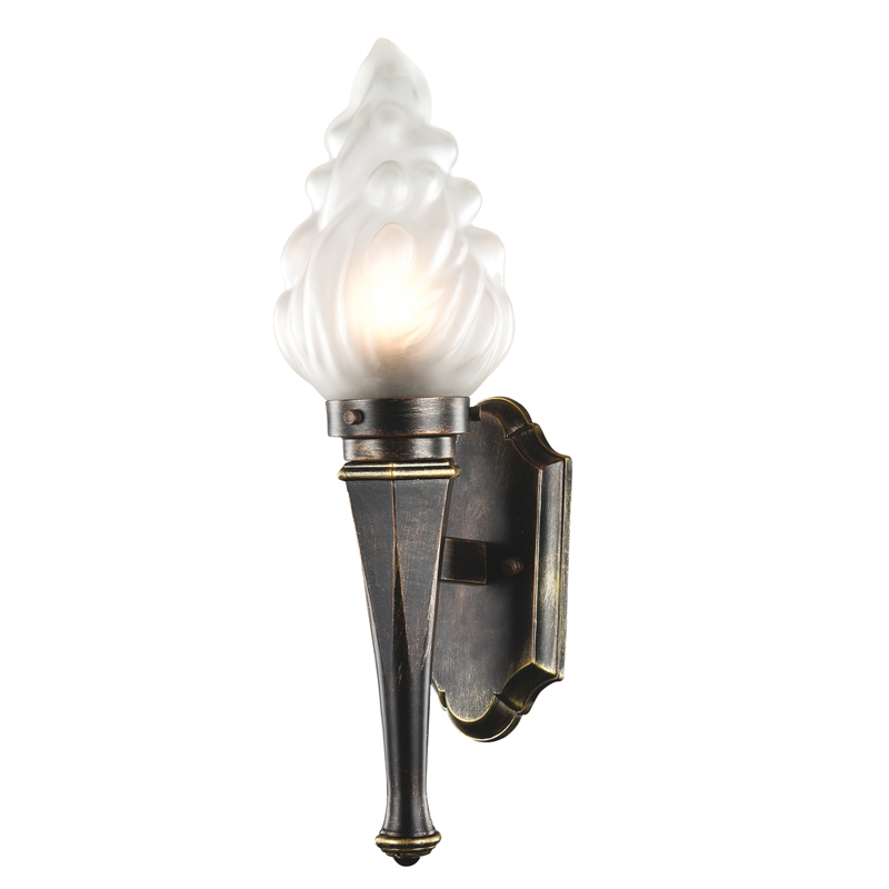 Уличный светильник Lamar Sconce Винтажный черный Белое матовое стекло Уличный светильник Lamar Sconce Винтажный черный Белое матовое стекло в Грозном | Loft Concept