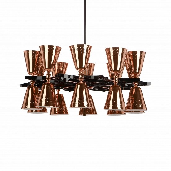 Потолочный светильник Charles 20 Suspension Light Медь Черный Потолочный светильник Charles 20 Suspension Light Медь Черный в Грозном | Loft Concept