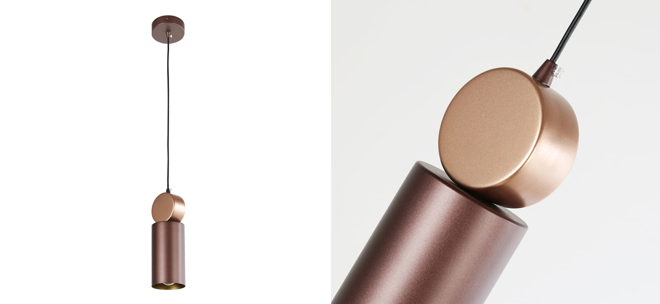 Подвесной светильник кофейного цвета MOGIR - фото