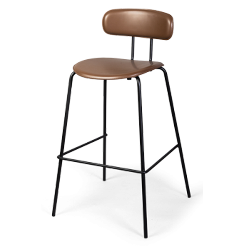 Барный стул Renis Brown Barstool Черный Коричневый Барный стул Renis Brown Barstool Черный Коричневый в Грозном | Loft Concept