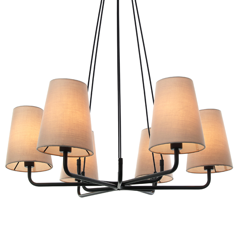 Люстра Orelin Chandelier Черный Бежевый Люстра Orelin Chandelier Черный Бежевый в Грозном | Loft Concept