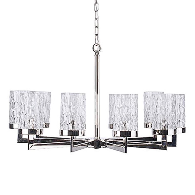 Люстра Estebe Glass Nickel Chandelier Никель Прозрачный Люстра Estebe Glass Nickel Chandelier Никель Прозрачный в Грозном | Loft Concept