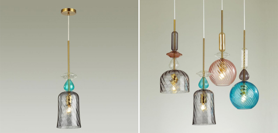 Подвесной Geometry Glass Голубой Подвесной Geometry Glass Голубой - Loft-Concept в Грозном