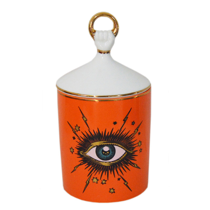 Ваза Vase Eye оранжевая Оранжевый Белый Глянцевое золото Ваза Vase Eye оранжевая Оранжевый Белый Глянцевое золото в Грозном | Loft Concept