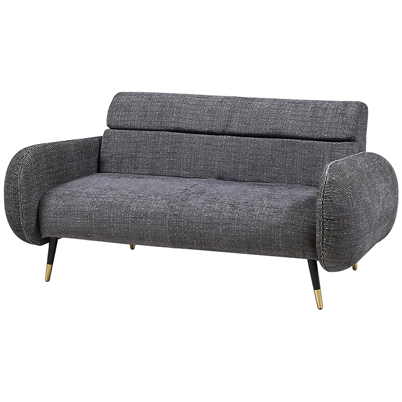 Диван Hebert Sofa Grey M Серый Серый Черный Латунь Диван Hebert Sofa Grey M Серый Серый Черный Латунь в Грозном | Loft Concept