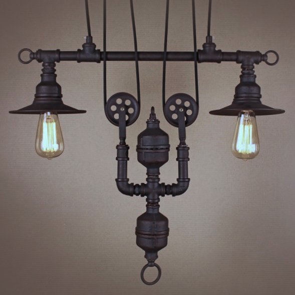 Подвесной светильник Water Pipe Ballast Chandelier Коричневый Подвесной светильник Water Pipe Ballast Chandelier Коричневый в Грозном | Loft Concept