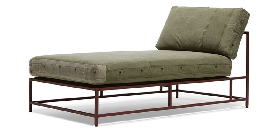 Кушетка Olive Military Fabric Sectional Lounge Кушетка Olive Military Fabric Sectional Lounge - Loft-Concept в Грозном