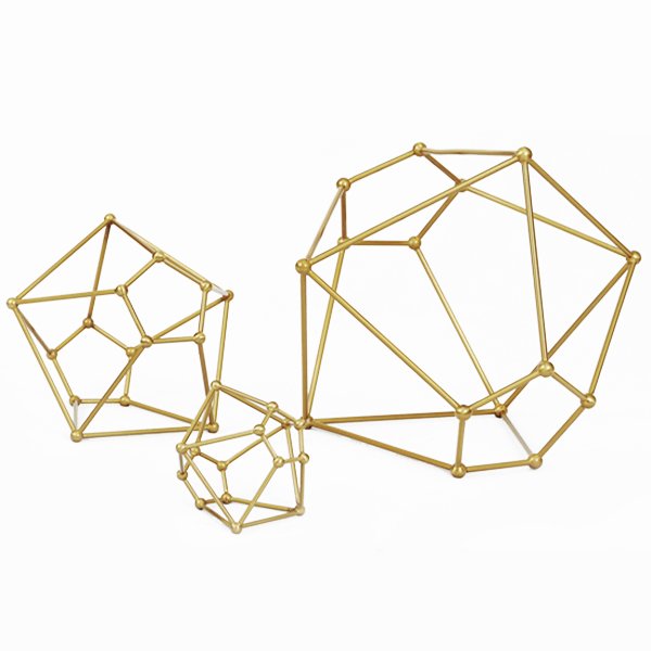 Аксессуар Polygon Abstraction Золотой Аксессуар Polygon Abstraction Золотой в Грозном | Loft Concept