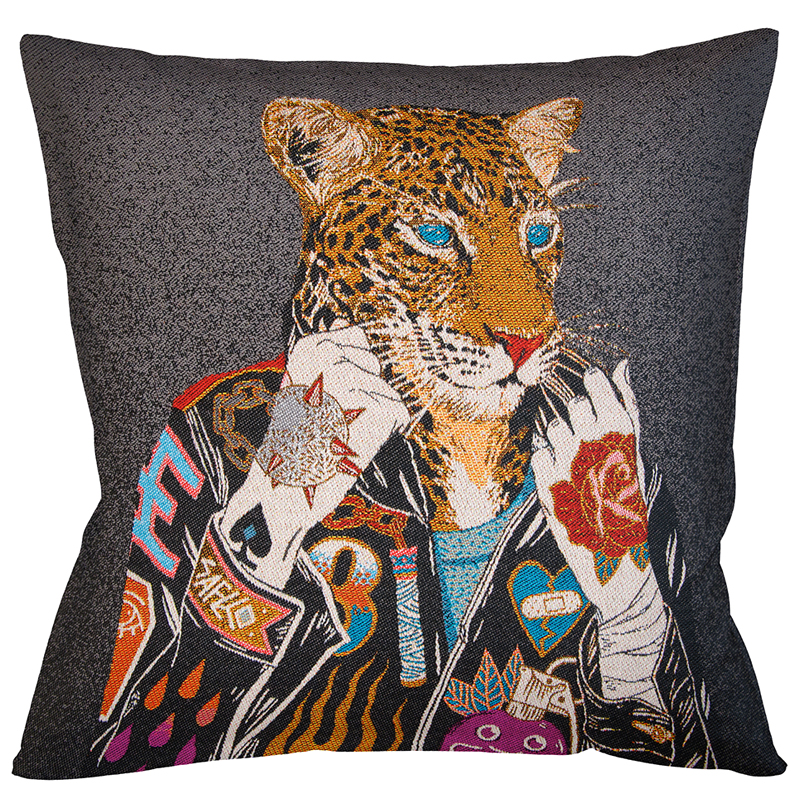 Декоративная подушка Leopard Grey Мульти Декоративная подушка Leopard Grey Мульти в Грозном | Loft Concept
