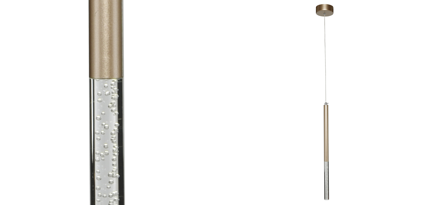 Подвесной светильник Trumpet tube boiling gold - фото