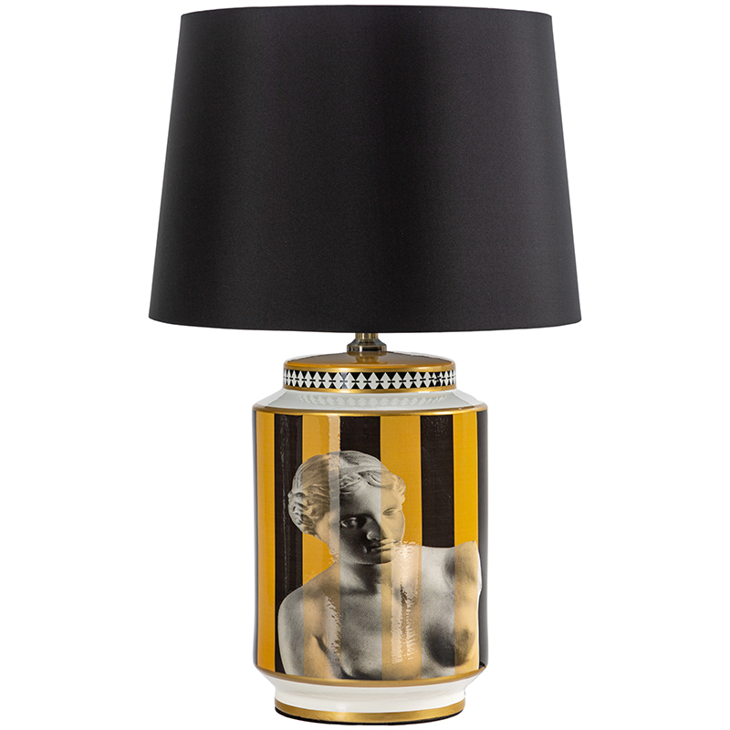 Настольная лампа Venus Yellow Black Lampshade Желтый Черный Черно-белый Золотой Настольная лампа Venus Yellow Black Lampshade Желтый Черный Черно-белый Золотой в Грозном | Loft Concept