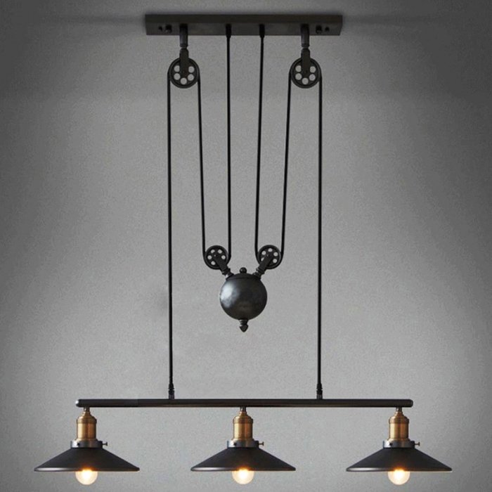 Люстра Loft Cone Pendant Balance Line 3 Черный Люстра Loft Cone Pendant Balance Line 3 Черный в Грозном | Loft Concept