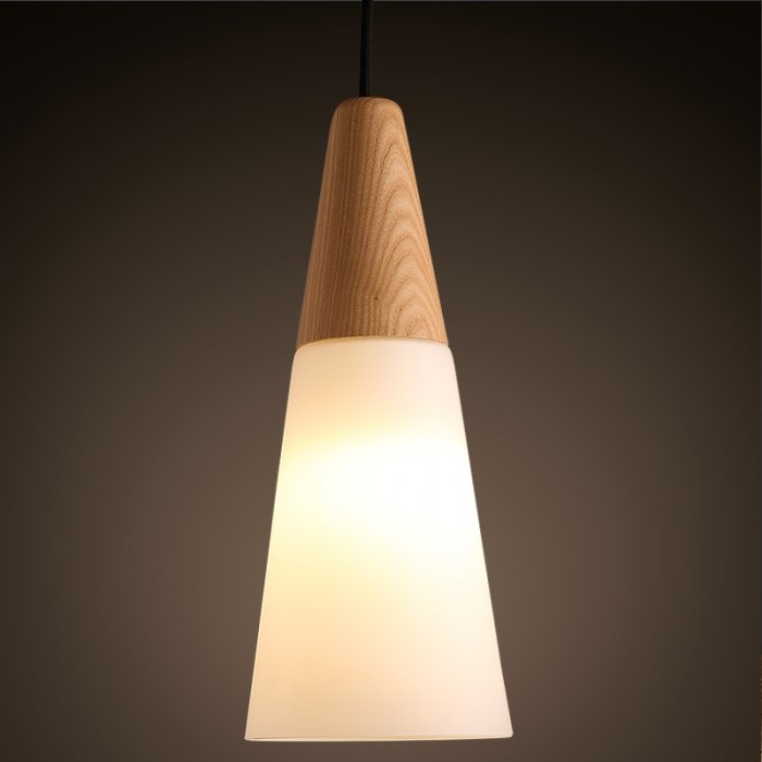 Подвесной светильник Opaque Light Tall Белый Белый дуб Подвесной светильник Opaque Light Tall Белый Белый дуб в Грозном | Loft Concept
