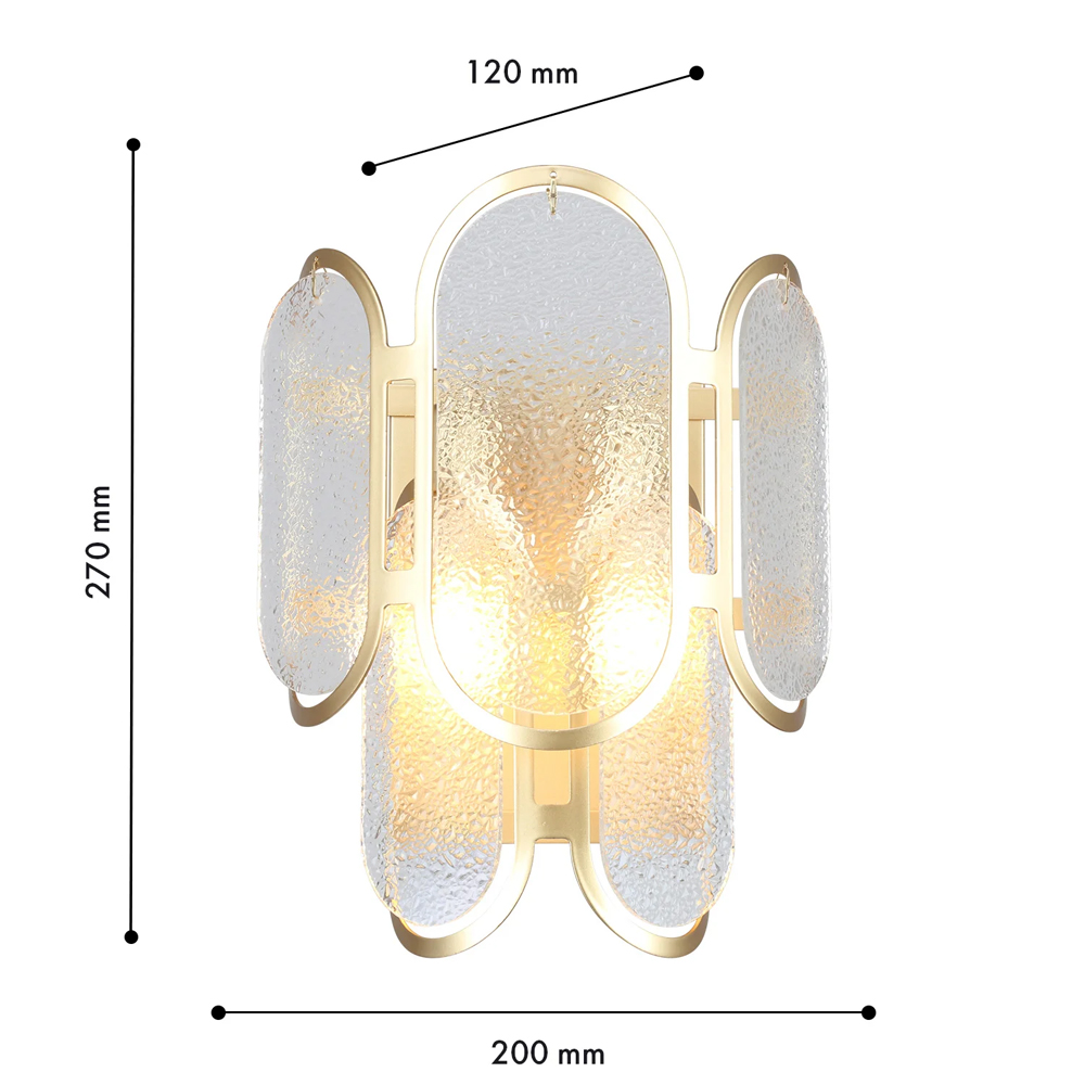 Бра из овальных элементов из непрозрачного стекла Conformation в Грозном