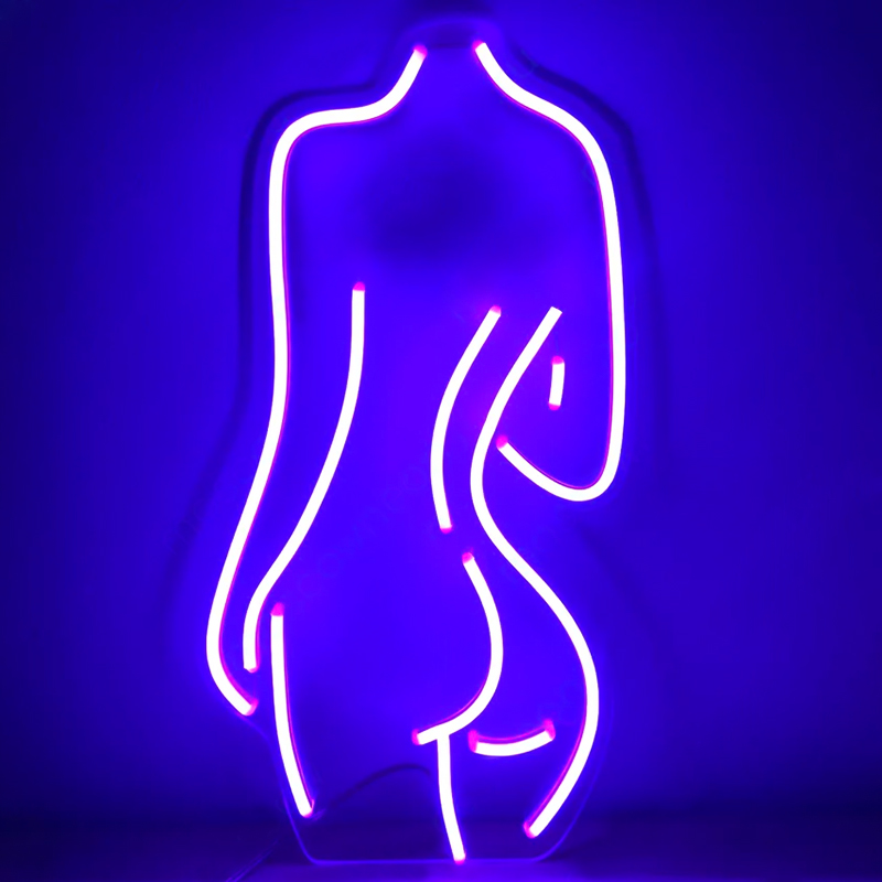 Неоновая настенная лампа Silhouette II Neon Wall Lamp Фиолетовый Прозрачный Неоновая настенная лампа Silhouette II Neon Wall Lamp Фиолетовый Прозрачный в Грозном | Loft Concept