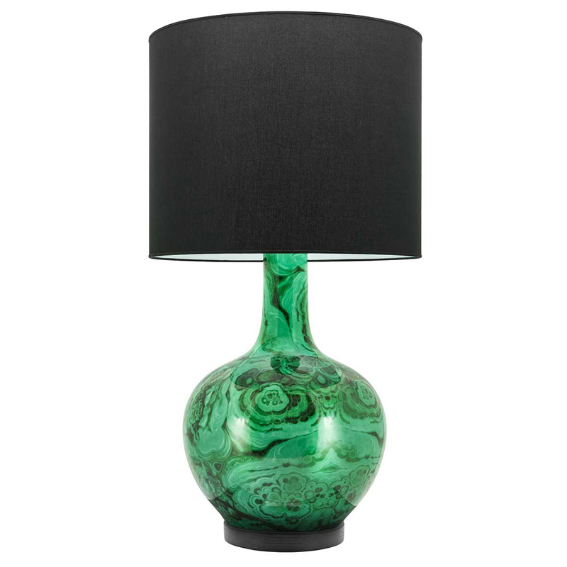 Настольная лампа ABHIKA LAMP SWELL Черный Малахит (зеленый) Настольная лампа ABHIKA LAMP SWELL Черный Малахит (зеленый) в Грозном | Loft Concept