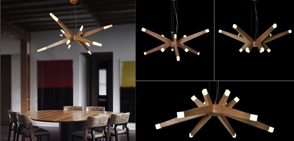 Люстра Wooden Glowworm Star Люстра Wooden Glowworm Star - Loft-Concept в Грозном