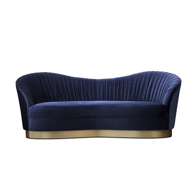 Диван KELLY SOFA Snake Embroidery Синий Диван KELLY SOFA Snake Embroidery Синий в Грозном | Loft Concept