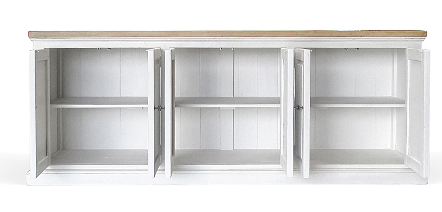 Комод длинный в стиле прованс Lazzaro Provence HARMONIE Antique White Белый - фото №1