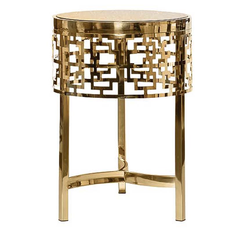 Приставной стол Yen Geometry Side Table pink gold 50 Глянцевое золото Приставной стол Yen Geometry Side Table pink gold 50 Глянцевое золото в Грозном | Loft Concept