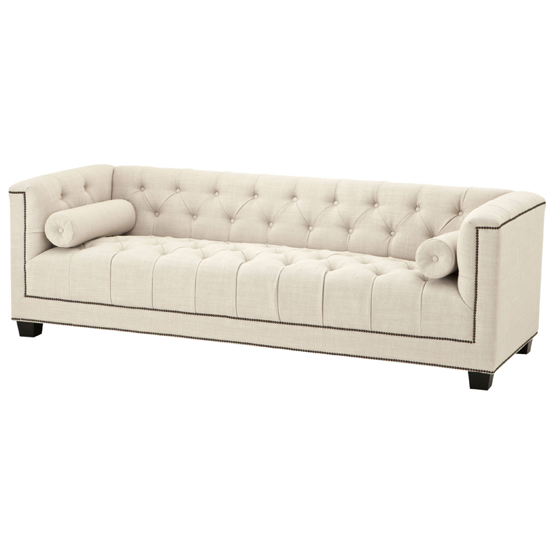 Диван Eichholtz Sofa Paolo Panama natural Бежевый Черный Коричневый Диван Eichholtz Sofa Paolo Panama natural Бежевый Черный Коричневый в Грозном | Loft Concept