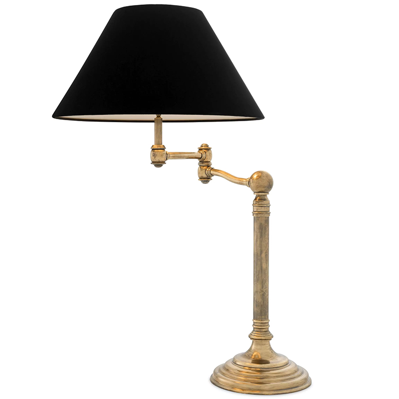 Настольная лампа Eichholtz Table Lamp Regis Латунь Винтажная латунь Черный Настольная лампа Eichholtz Table Lamp Regis Латунь Винтажная латунь Черный в Грозном | Loft Concept