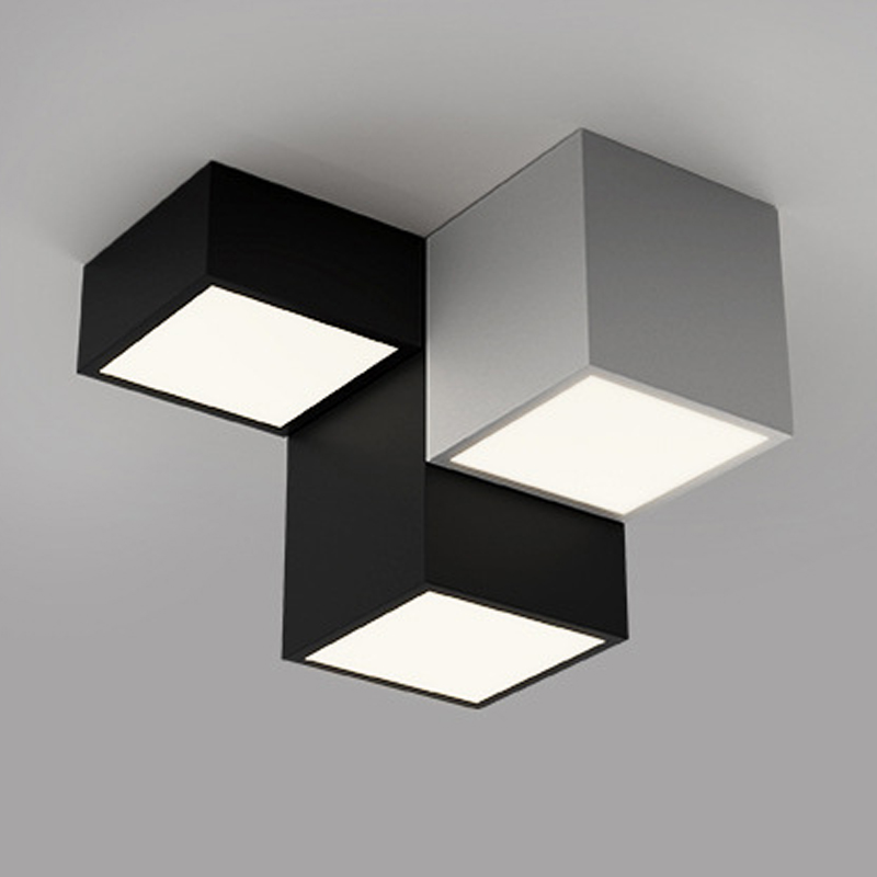 Комбинация из 3-х геометрических потолочных светильников Three Geometric Lamps Черный Белый Комбинация из 3-х геометрических потолочных светильников Three Geometric Lamps Черный Белый в Грозном | Loft Concept