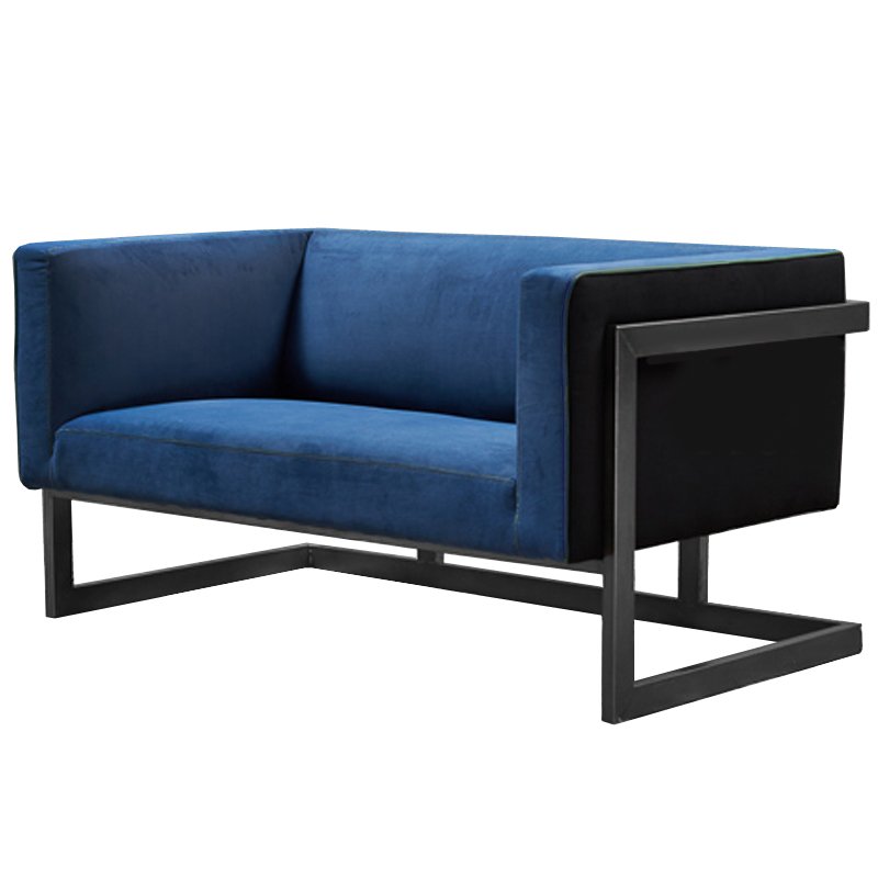 Диван Cube Blue Loveseat Sofa Синий Диван Cube Blue Loveseat Sofa Синий в Грозном | Loft Concept