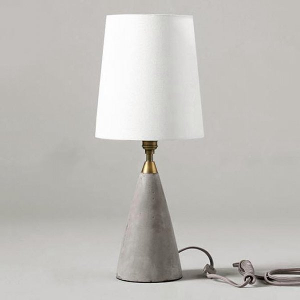 Настольная лампа Concrete Stone Table Lamp Cone Серый Настольная лампа Concrete Stone Table Lamp Cone Серый в Грозном | Loft Concept