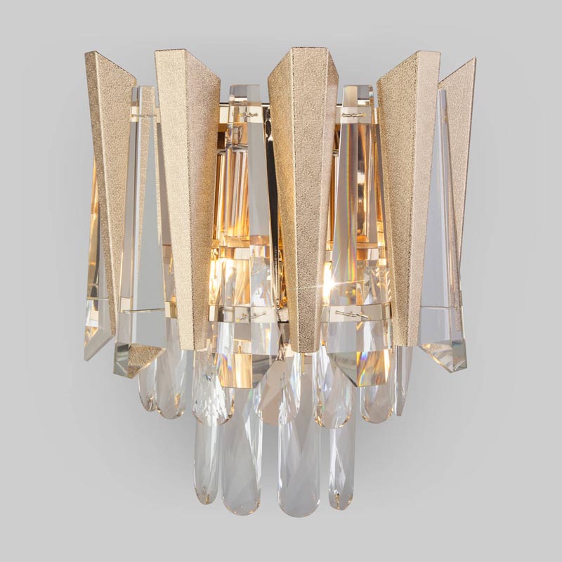 Бра Crystal Edge Sconce Прозрачный (Transparent) Золотой Бра Crystal Edge Sconce Прозрачный (Transparent) Золотой в Грозном | Loft Concept