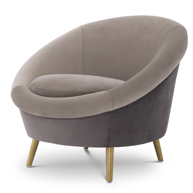 Кресло Eichholtz Chair Giulia Серый Латунь в Грозном | Loft Concept 