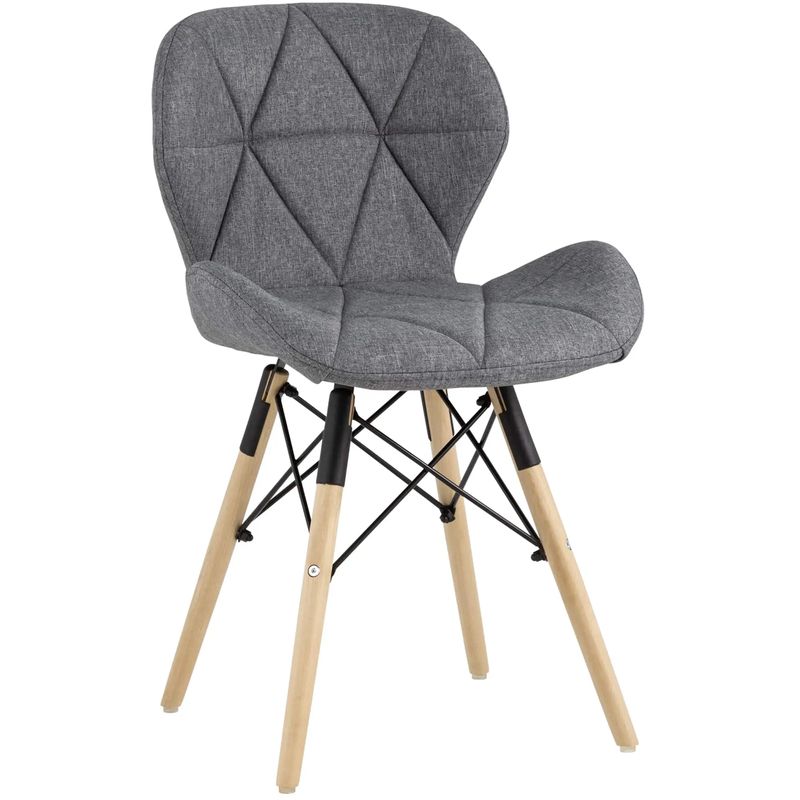 Стул Jeroen Chair Рогожка Серый Цвет Серый Древесина Черный Стул Jeroen Chair Рогожка Серый Цвет Серый Древесина Черный в Грозном | Loft Concept