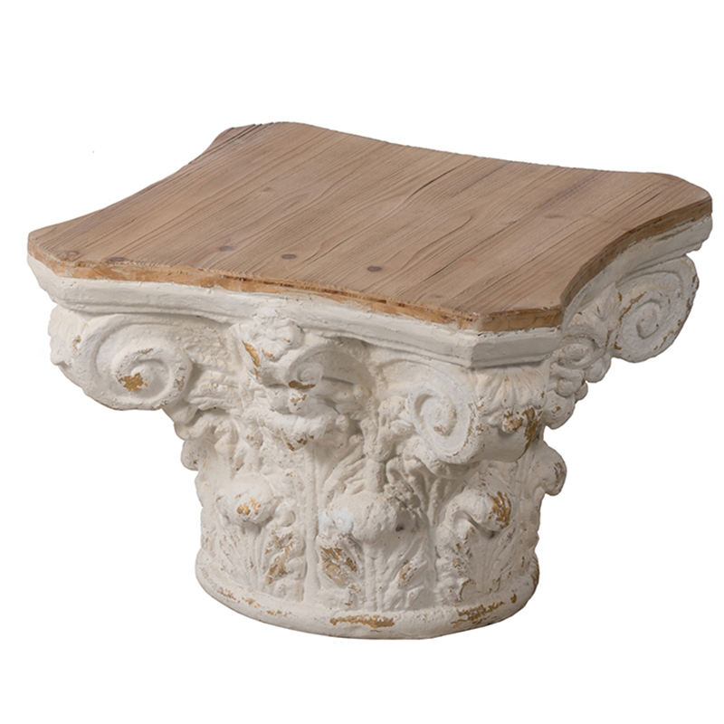 Приставной стол Ancient Roman Column Side Table Белый Приставной стол Ancient Roman Column Side Table Белый в Грозном | Loft Concept