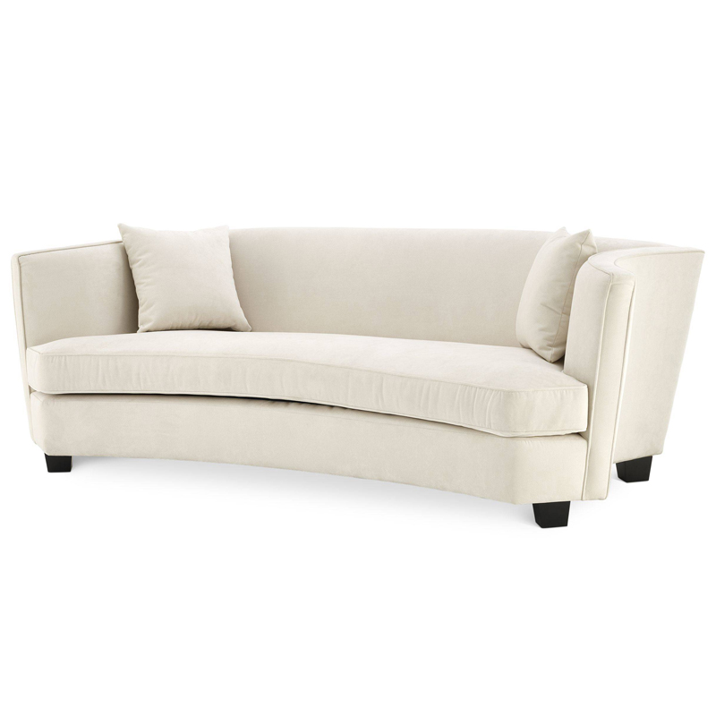 Диван Eichholtz Sofa Jiulietta 3 ivory ( слоновая кость ) Черный Диван Eichholtz Sofa Jiulietta 3 ivory ( слоновая кость ) Черный в Грозном | Loft Concept